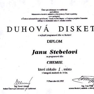Celostátní soutěž  o Duhovou disketu 1995