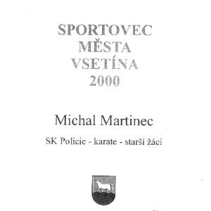 Sportovec města Vsetína 2000
